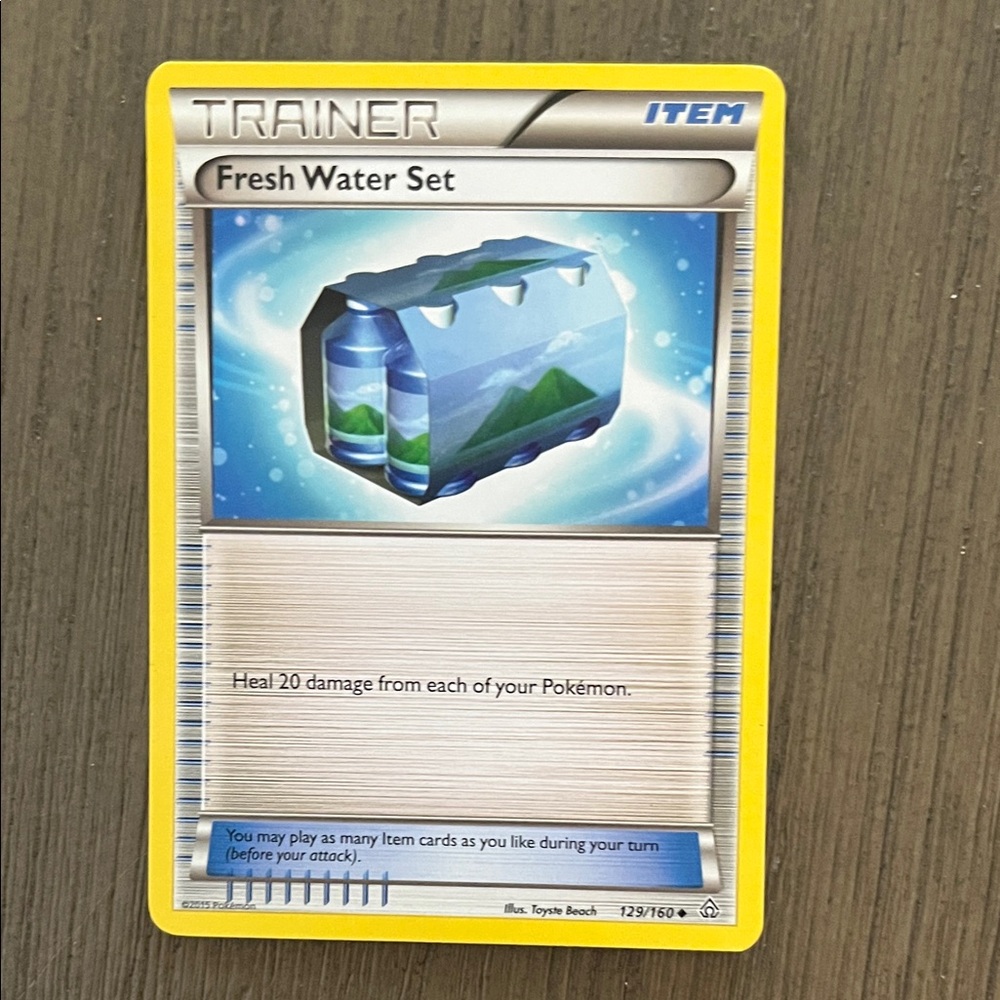 Pokemon Fresh Water Set Trainer Card - Yellow and Blue